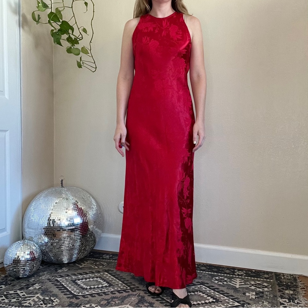 Vintage All That Jazz Satin Brocade Dress